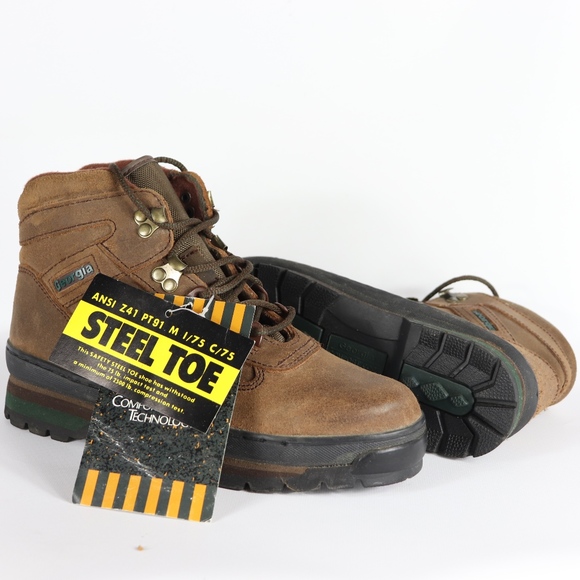 Vintage New Georgia Mens 7 Leather Lace Up Boots main image 4